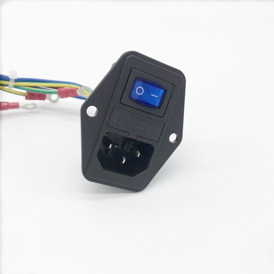 IEC 320 C14 Power Inlet With Wires Terminal