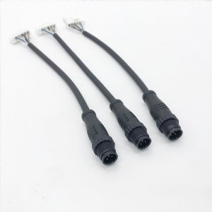 câble de prise étanche en plastique m12 5 broches à vhr 6 broches